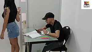 My horny companion seduces me for cock sucking in threesome 😏