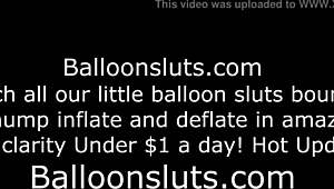 balloon fetish humping with kinky toy play