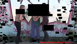 Femdom Terror with Mistress in Heels Dominating Young Submissive