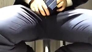 Gay men cum during masturbation in group orgy casting interview.