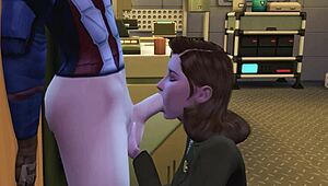 Agent Carter examines Captain America's dick