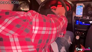 a hot blonde milf convinces uber driver to fuck her ass and blowjob