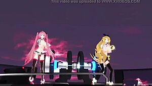 3D Animated Hentai Blowjob with Big Boobs