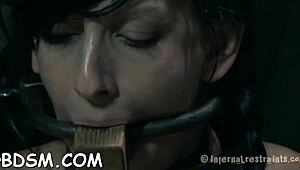 blindfolded beauty experiences toy play in intimate setting