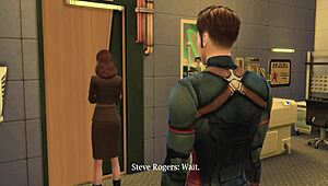 Agent Carter examines Captain America's dick