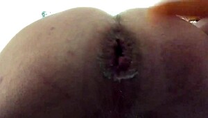 Gaping Ass Fucked with Carrot Anal