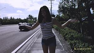 Petite 18+ Latina teen Kumalott experiences her first male casting session