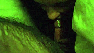 Horny ginger milf eagerly sucks cock in the bedroom. She loves the taste and rhythm.