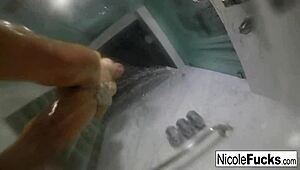 Hot Nicole Aniston Enjoys Steamy Shower Time