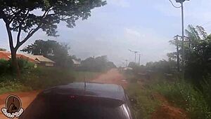 Petite ebony girl fucks uber driver to pay fare