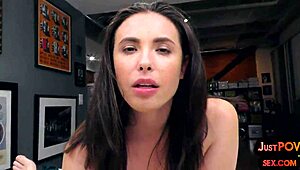 So, you like how this medium-boobs milf talks dirty while riding after a bj?