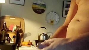 exploring my orgasm in the kitchen masturbation