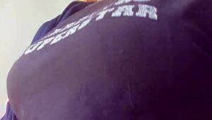 Blonde pornstar nude with big tits smoking in erotic fetish scene