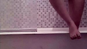 watching my sister take a bath quietly