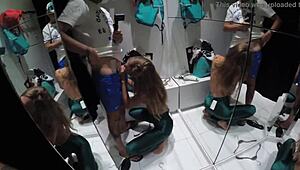 Real Casual Blowjob By Amateur Couple In Fitting Room - Sasha Bikeyeva