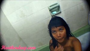 Can you believe this HD bathtub creamthroat with Thai teen Heather Deep? It’s wild seeing her take it deep by the pool every time!