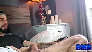 Breedmeraw's Inked Romeo Davis Roughly Bangs Skinny Dude In Doggy And Cowgirl Positions