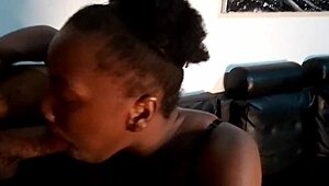 Thick Ebony Babe Sucks Cock For Facial Cumshot - Jhodez1