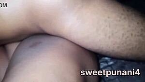 Fucking a monster big black cock raw until cum spills everywhere.