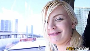 i'm a pov teen 18+ blonde getting bent over for a big cock creampie in high definition doggystyle