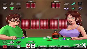 Summertime Saga - Winning Strip Poker Game