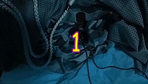 Carnival tickle with dancing gay guys in holiday trailer