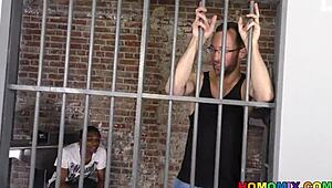 Twinks explore forbidden pleasures behind bars