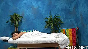 Professional Massage Therapist Delivers Relaxing Therapeutic Treatment During Live Webcam Session