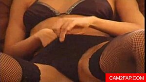 Feel the passion as the sexy short-haired brunette with hairy pussy gets fucked.