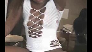 Two hot Brazilian lesbians dance and flash their sticky pussies on New Year's.