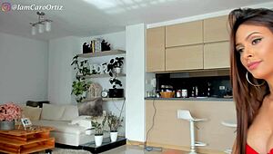 Latina Hot In Red Lingerie