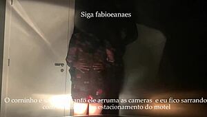 Sensual hotwife Sarro gets naughty with endowed black guy in garage while cuckold prepares motel room