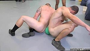 muscle hunks engage in nude cowboy sex, cum filling ass