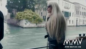 Trashy goddess feels intense pleasure taking two dicks in blowjob and anal