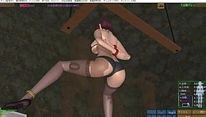 sexy lady explores porn in 3d with detailed trail actions