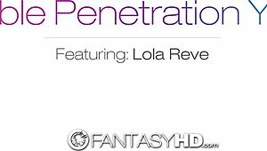 lola reve casually tries double penetration yoga with a group, getting anal and facial