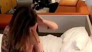 lesbians in uniform teasing with big tits