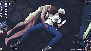 i massage a 3d anime model with big tits