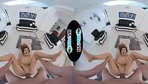 wetvr bath creeper fills up step sister in vr pov with blowjob and doggystyle hardcore