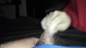 Sarah Gives Intense Handjob to Hard Cock