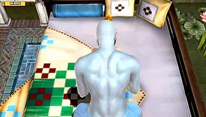 Cleopatra Queen Gets Ass Fucked By Silver Man In Hentai 3D!