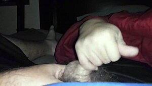 Sarah Gives Intense Handjob to Hard Cock