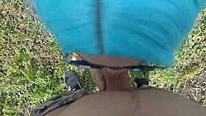 A vulgar student sucking cock in public park!