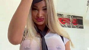 Monika fox dances and strips naked on stage