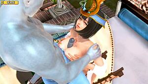 Cleopatra Queen Gets Ass Fucked By Silver Man In Hentai 3D!