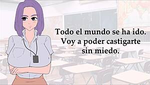 JOI con la Profesora Castigando Tus Pelotas con Cuerda