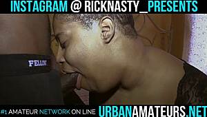 Big Butt BBW Takes Anal Creampie with Deepthroat Action on Big Black Cock