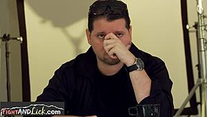 Oral Loving Lesbians Wrestling Hard Before Hot 69 Action