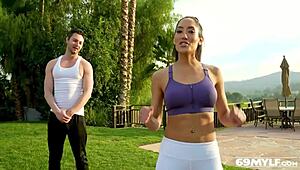 Chloe Amour Takes Intense Squat Challenge with Deepthroat and Doggystyle