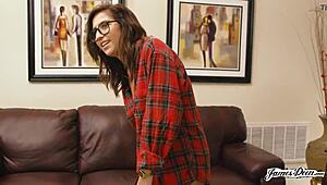 Nerdy girls Sara Luvv and April O'Neil turn into sluts